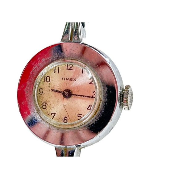 Vintage Timex Women's Silvertone Wrist Watch Salvage Condition - Picture 2 of 7